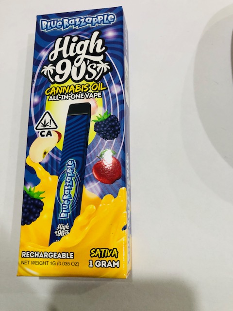 Photograph of product: BLUE RAZZAPPLE 1G ALL IN ONE - 1 G