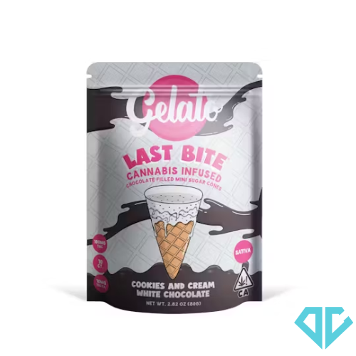 Photograph of product: Gelato Last Bite Cookies & Cream Infused Sugar Cone 200mg