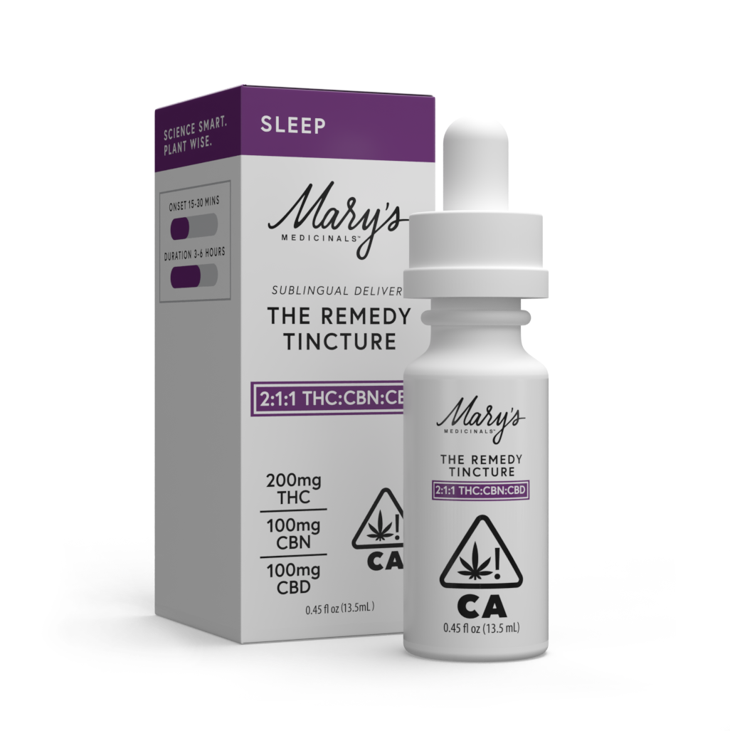 Photograph of product: Mary's Medicinals The Remedy Sleep 2:1:1 200mg TH-oui/100mg CBN/100mg CBD Tincture Rec