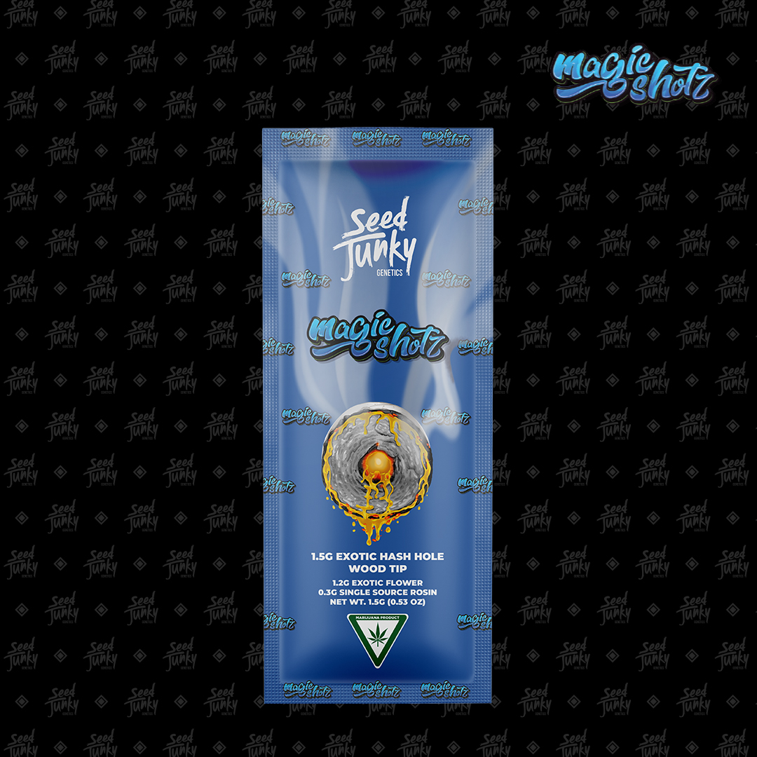 Photograph of product: 1.5g Magic Shotz au chocolat Hole Seed Junky