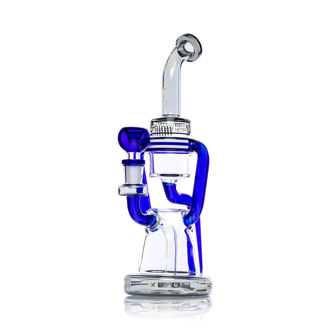 Photograph of product: Hemper | Cyberpunk XL | Blue | Recycler Bong