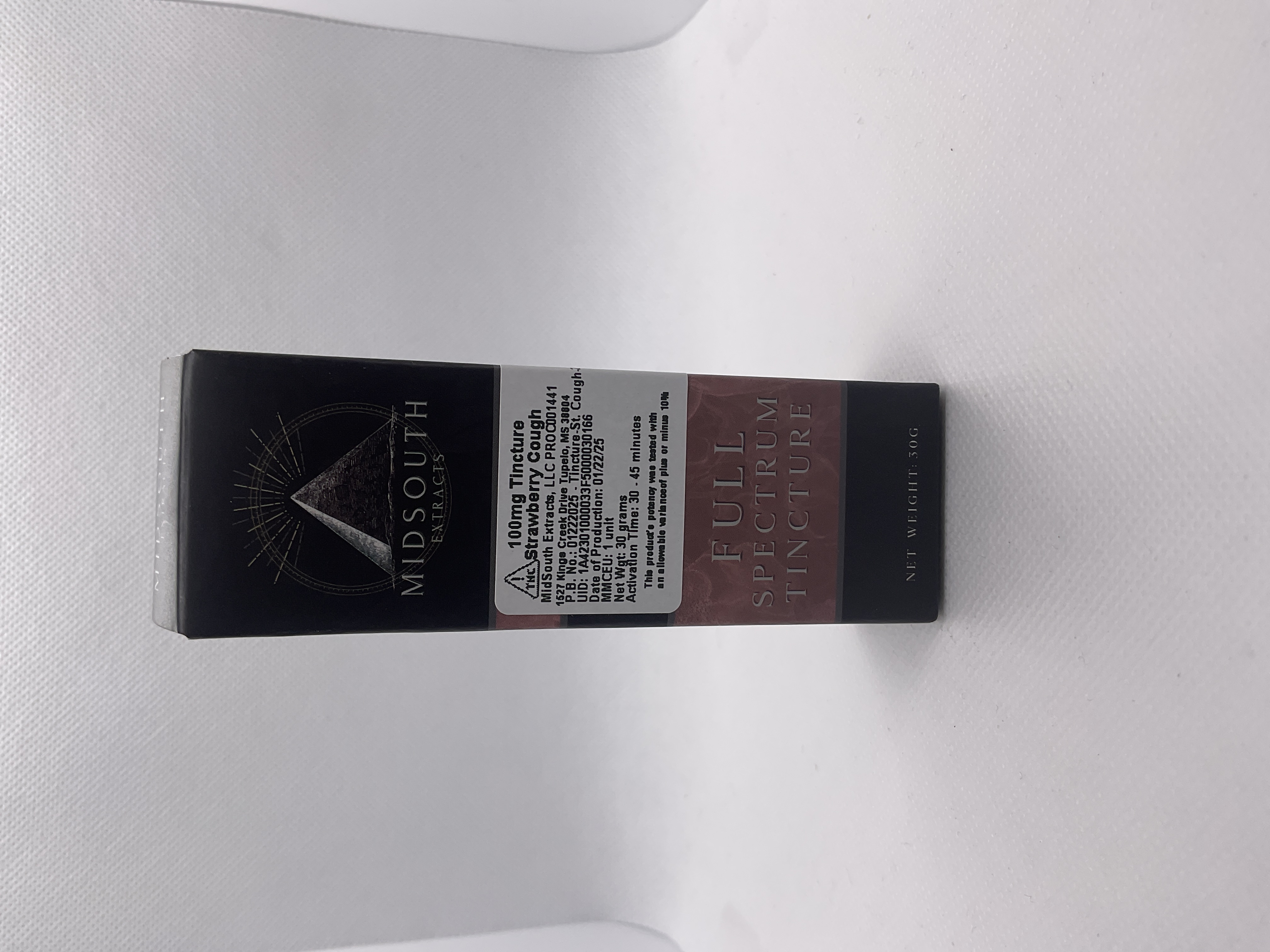 Photograph of product: MSE | 100mg | Strawberry Cough | Oui'd Tincture