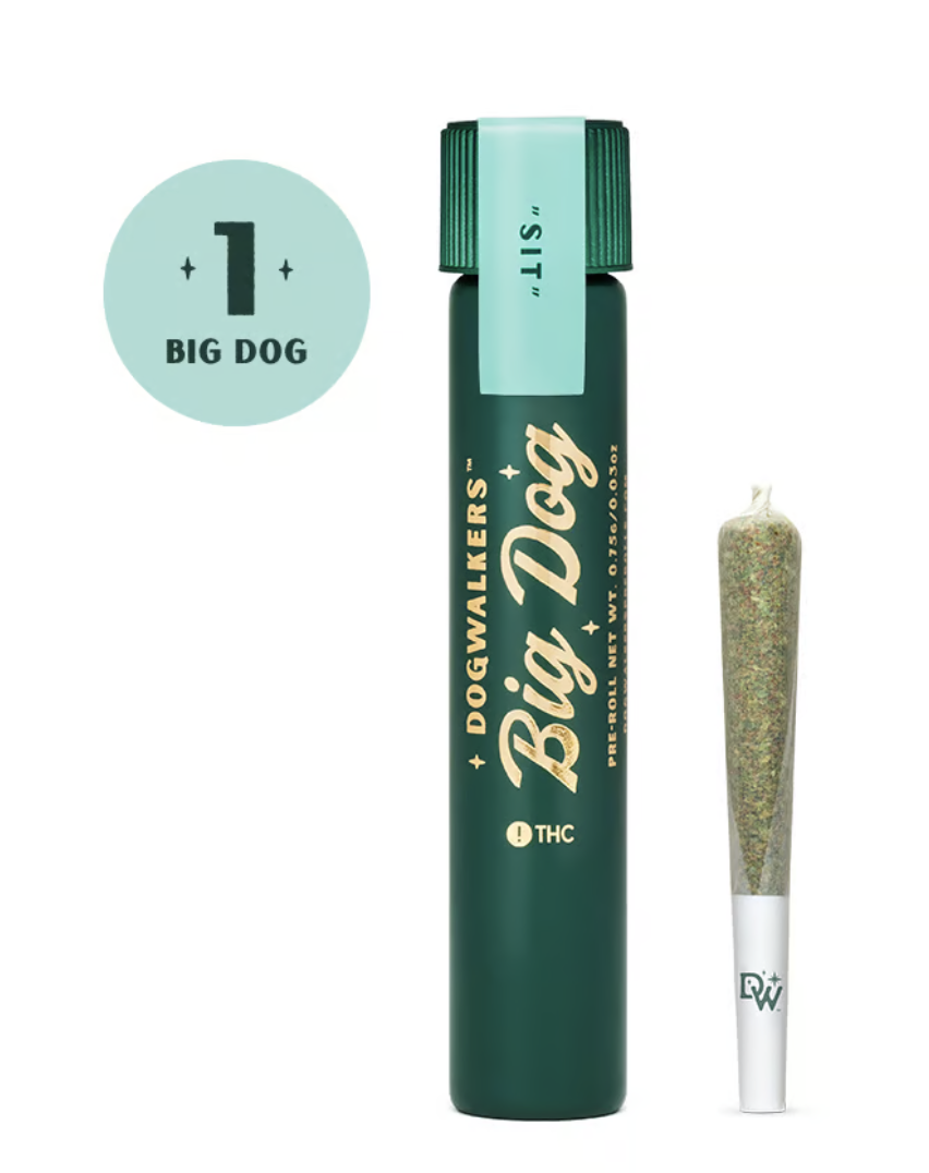 Photograph of product: Dogwalkers l Cheddar Cheeze Big Dog Pre Roll l 1pk l 1g