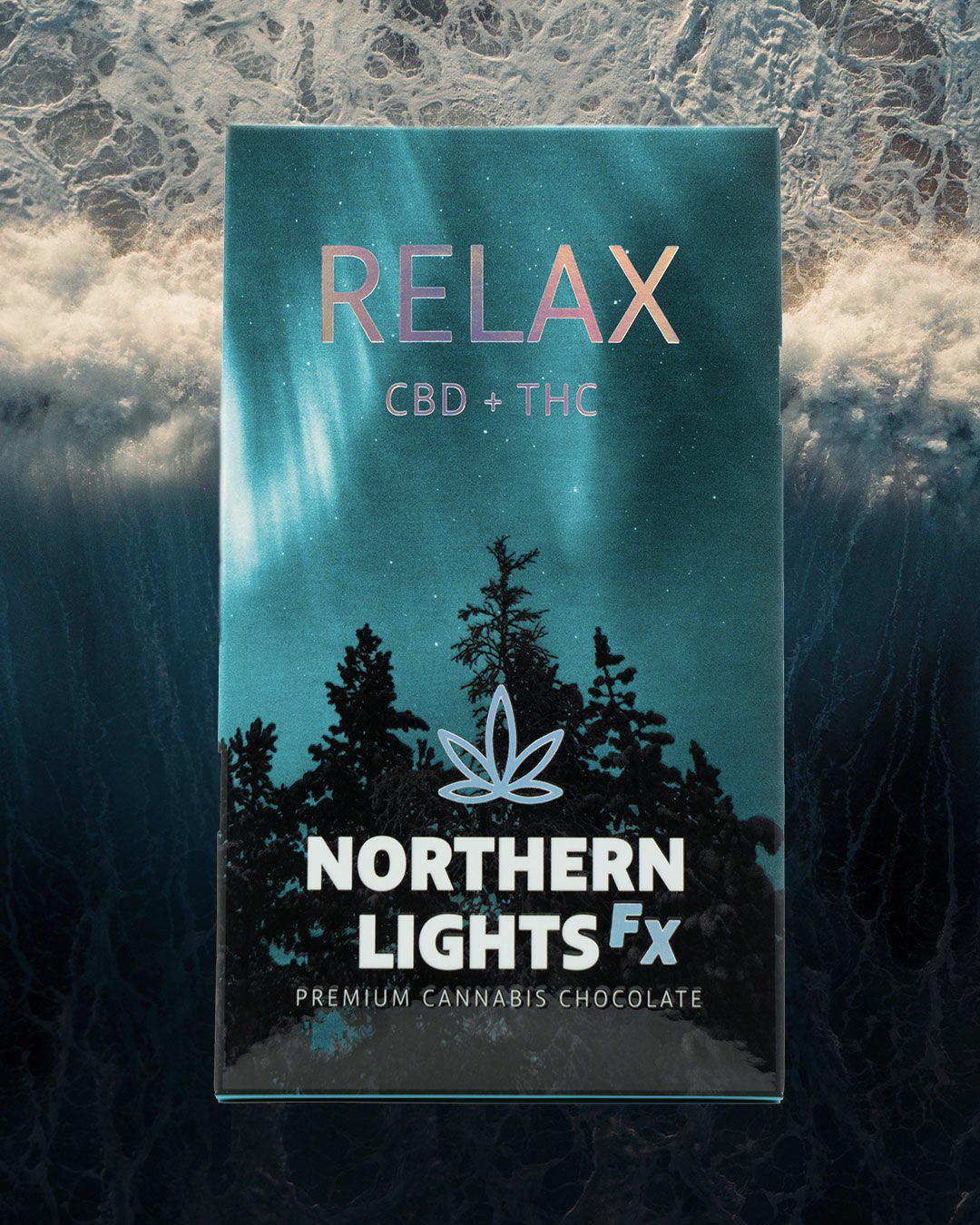 Photograph of product: Northern Lights FX - Chocolate Bar - 200mg - 2:1 TH-oui/CBD - Relax