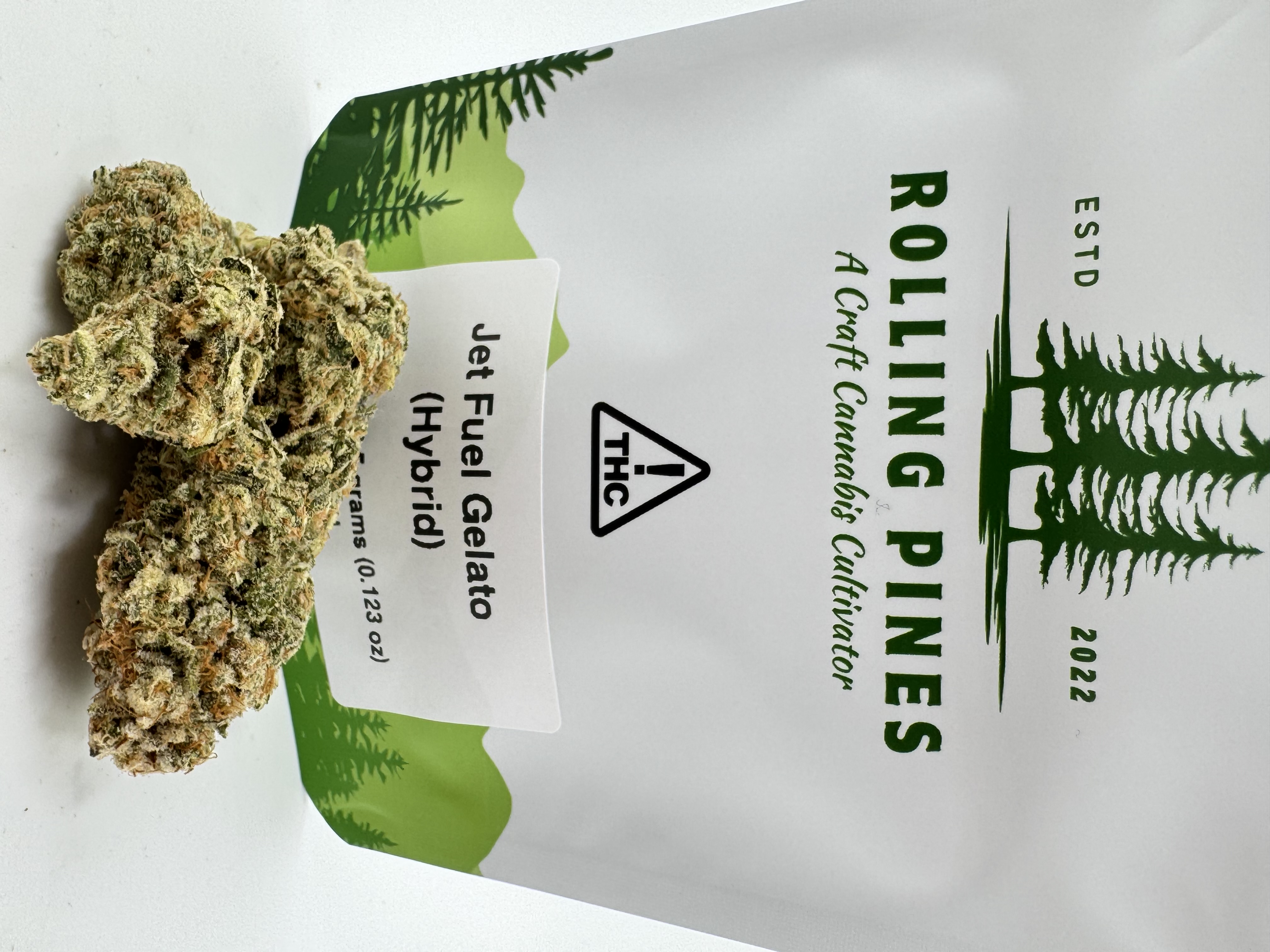 Photograph of product: Jet Fuel Gelato Flower - 3.5g