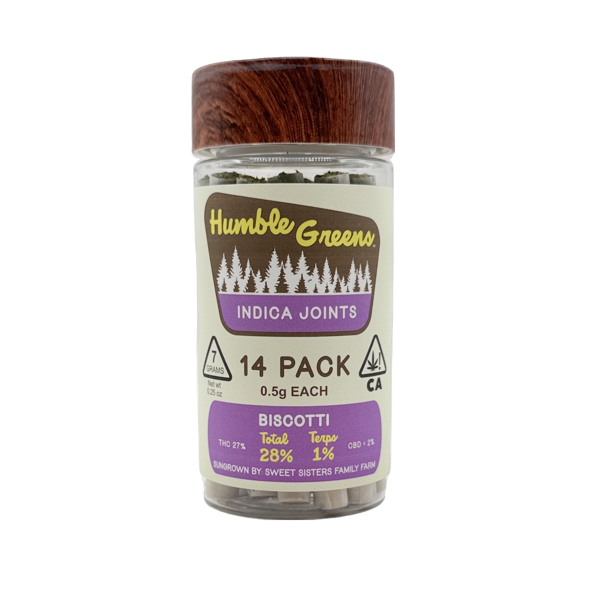 Photograph of product: BISCOTTI PREROLLS 14 PACK 7G