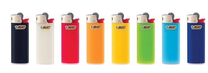Photograph of product: Bic l Mini Classic Lighters l Assorted Colors
