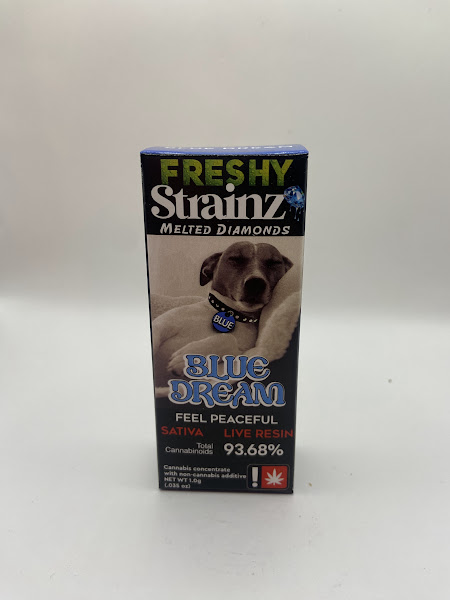 Photograph of product: Freshy Strainz | Flavored Live Resin + Melted Diamonds | Blue Dream