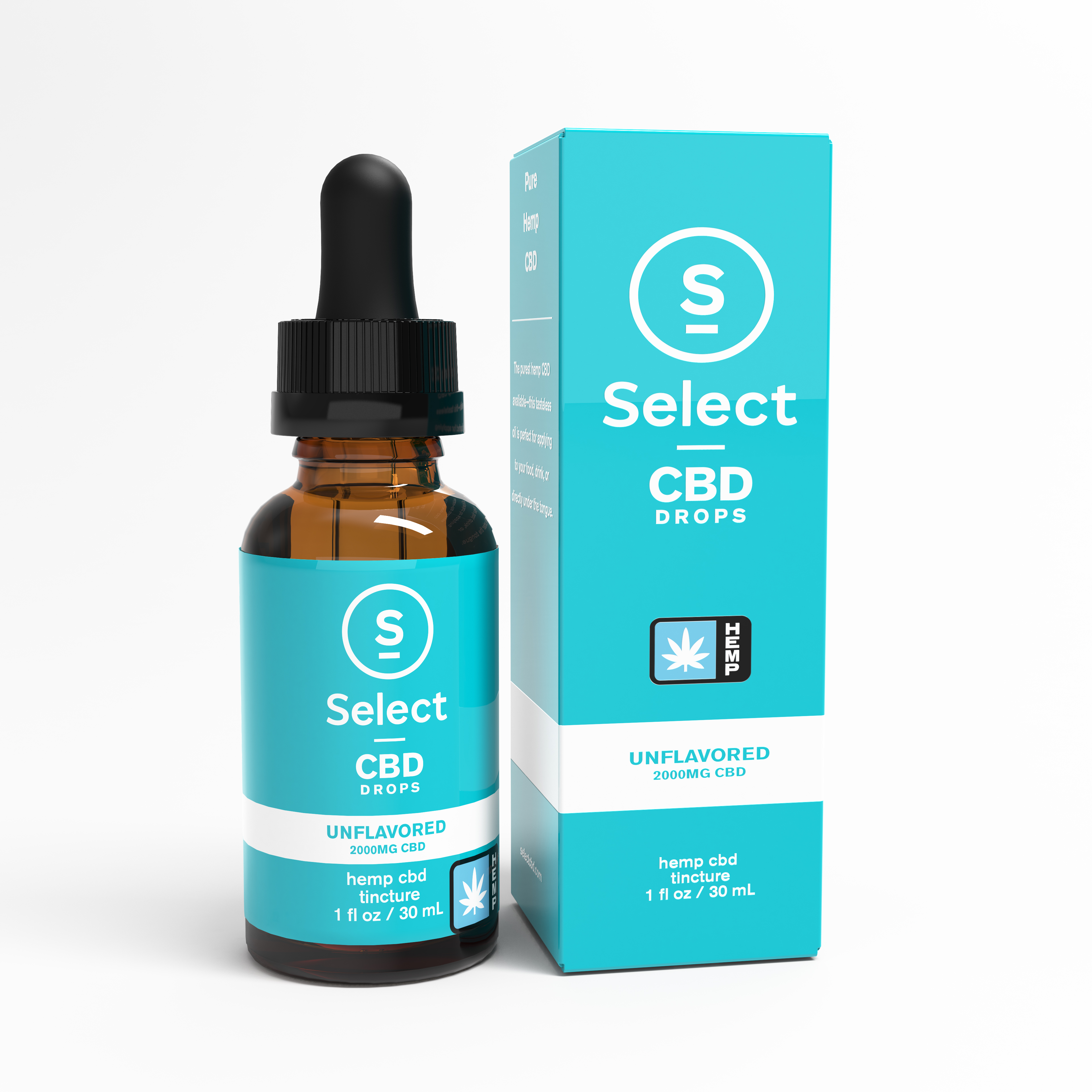 Photograph of product: Select Strains - Unflavored 2000mg CBD Drops 30ml