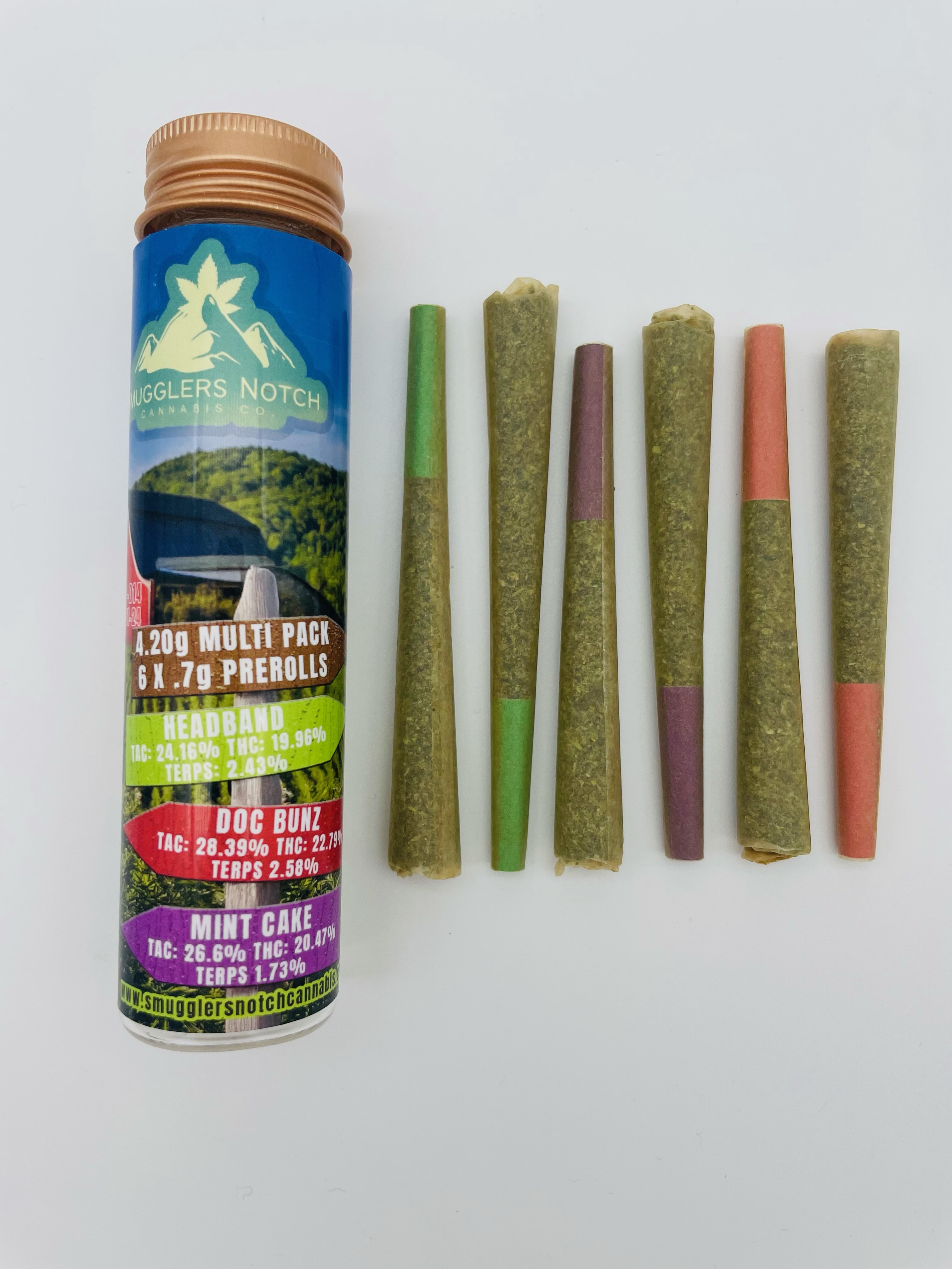 Photograph of product: Smugglers Notch Oui'd Company | Outdoor Multi-pack | Pre-Roll 6 Pack HDM | 4.20g