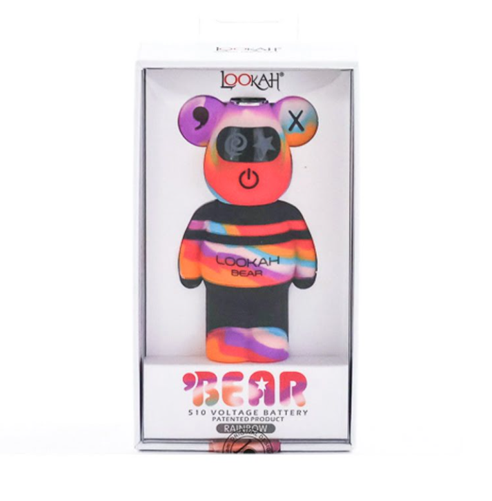 Photograph of product: Lookah | Bear 510 Battery | Rainbow TieDye
