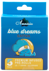 Photograph of product: Amnesia - 5pk infused Prerolls- Blue Dream