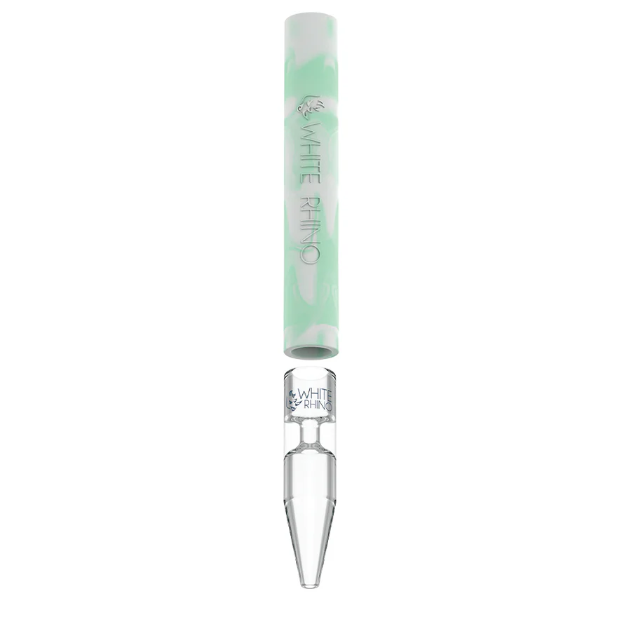 Photograph of product: White Rhino | Chillum to DabStraw | Quartz