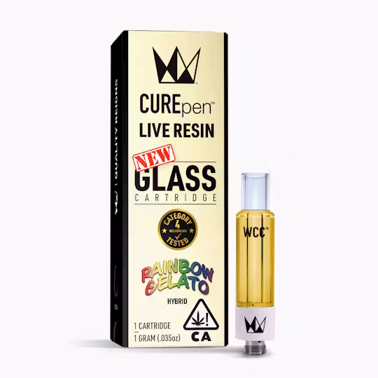 Photograph of product: West Coast Cure - Rainbow Gelato (Hybrid) Live Resin Cartridge 1g
