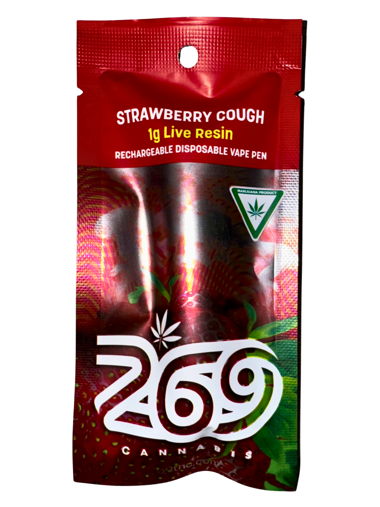 Photograph of product: Strawberry Cough Live Resin Disposable Vape