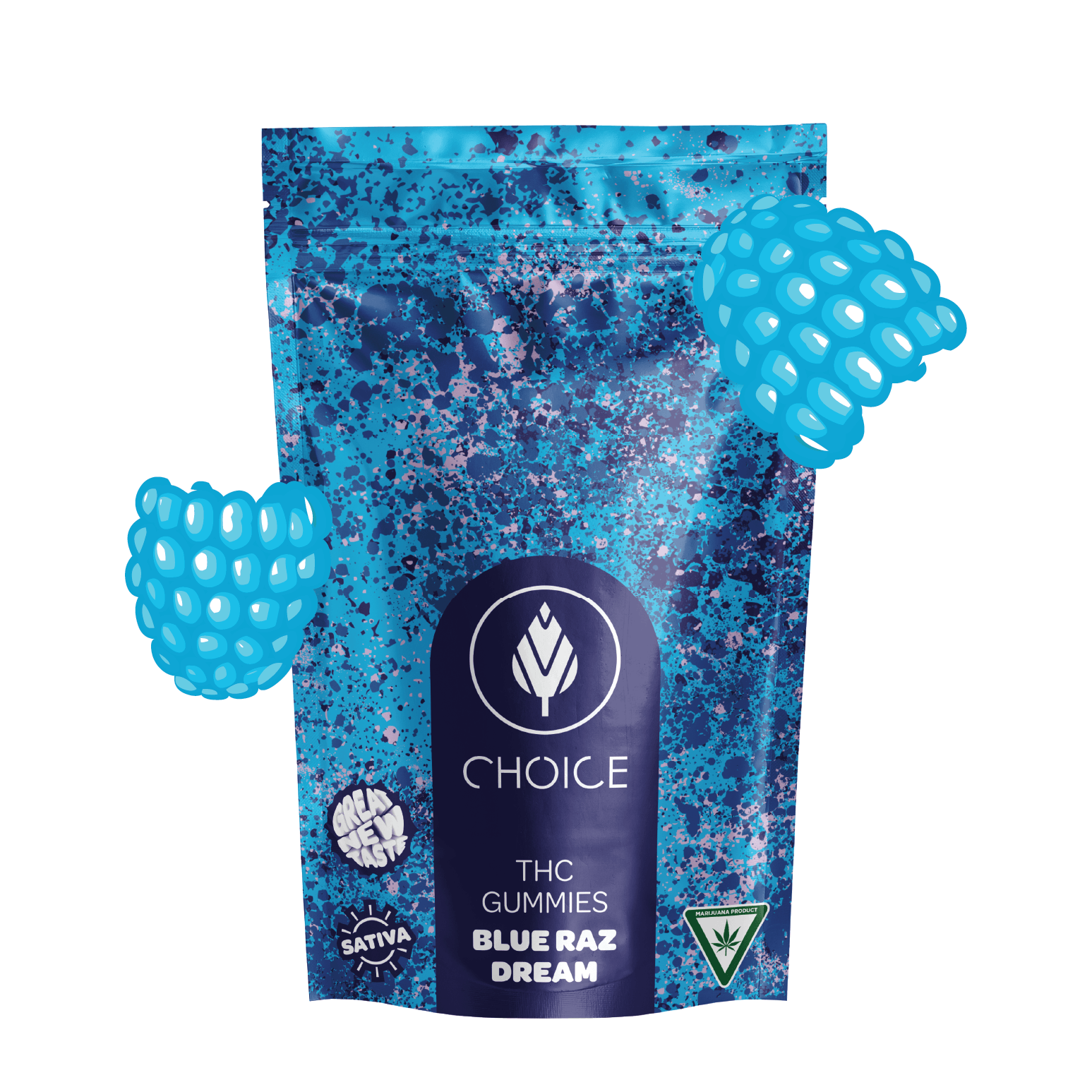 Photograph of product: Choice | 100mg Oui'd | Blue Raz Dream