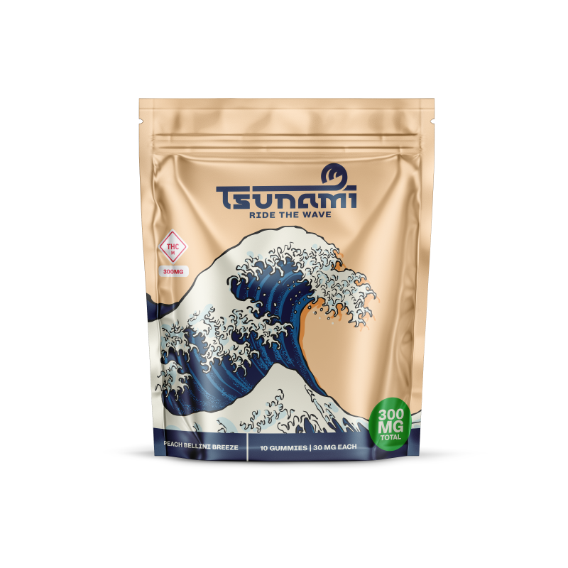Photograph of product: Tsunami | Gummies | Peach Bellini Breeze 300mg