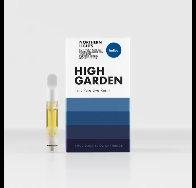 Photograph of product: High Garden - Northern Lights - 1g Resin Cart