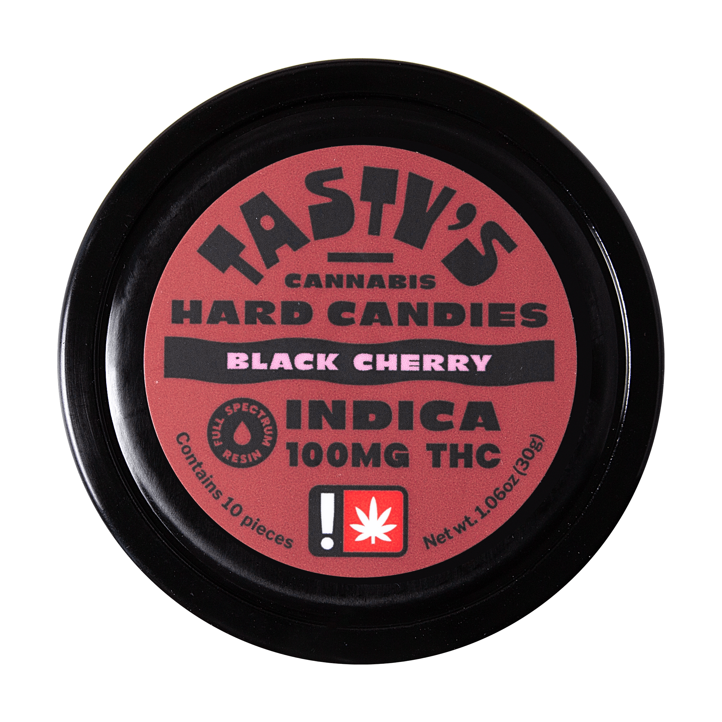 Photograph of product: Hard Candy - Oui'd - TH-oui:100mg - 10pk - Black Cherry