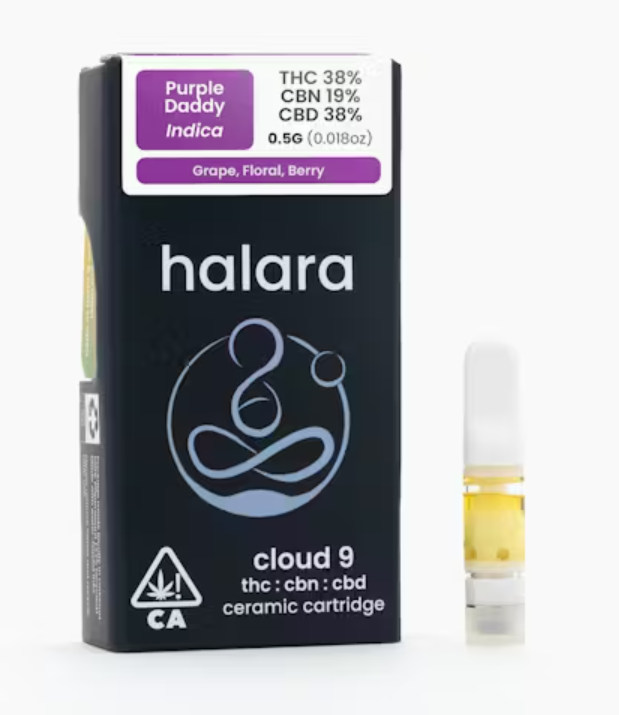 Photograph of product: PURPLE DADDY 0.5G CBN CARTRIDGE