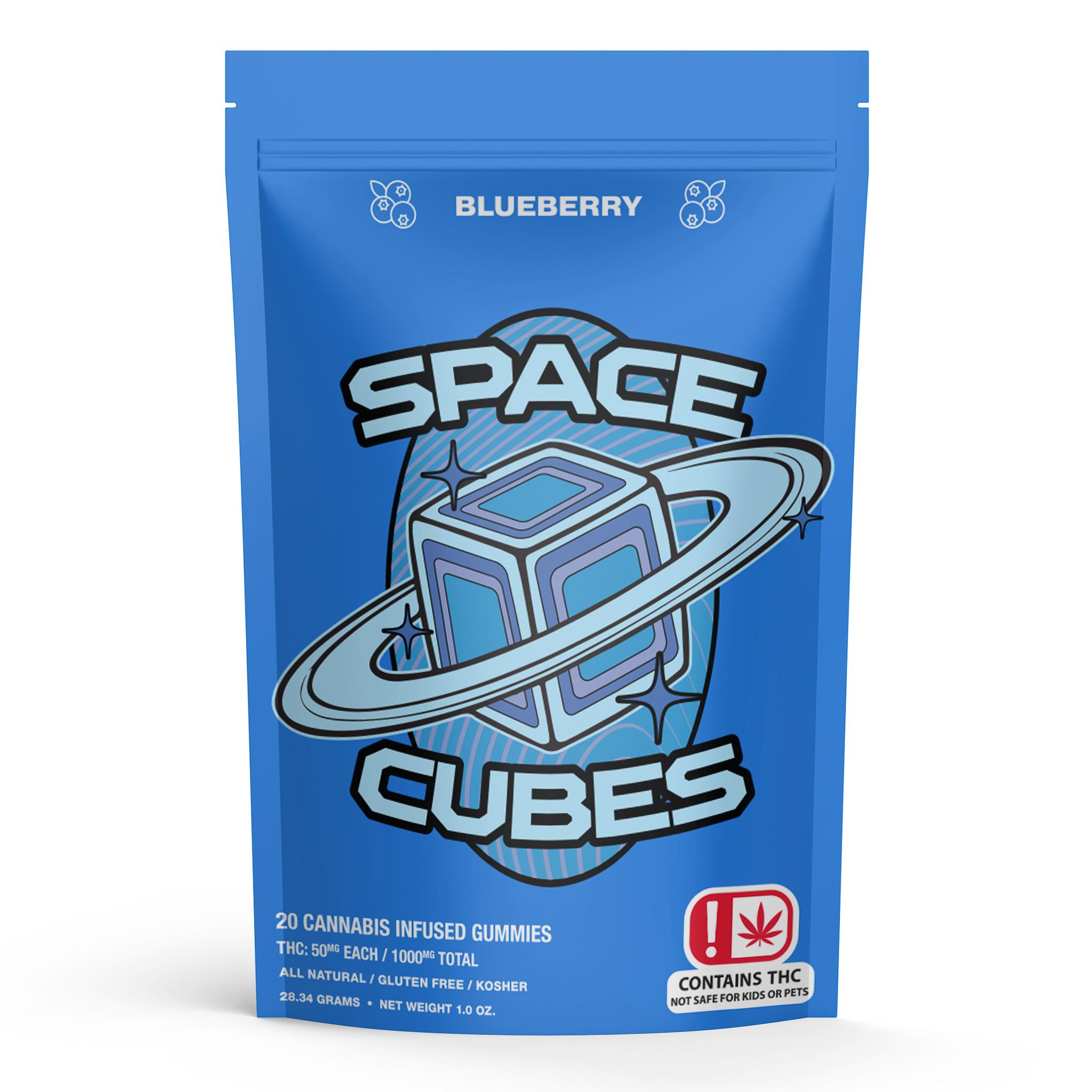 Photograph of Product: Space Cubes- Gummy-Blueberry