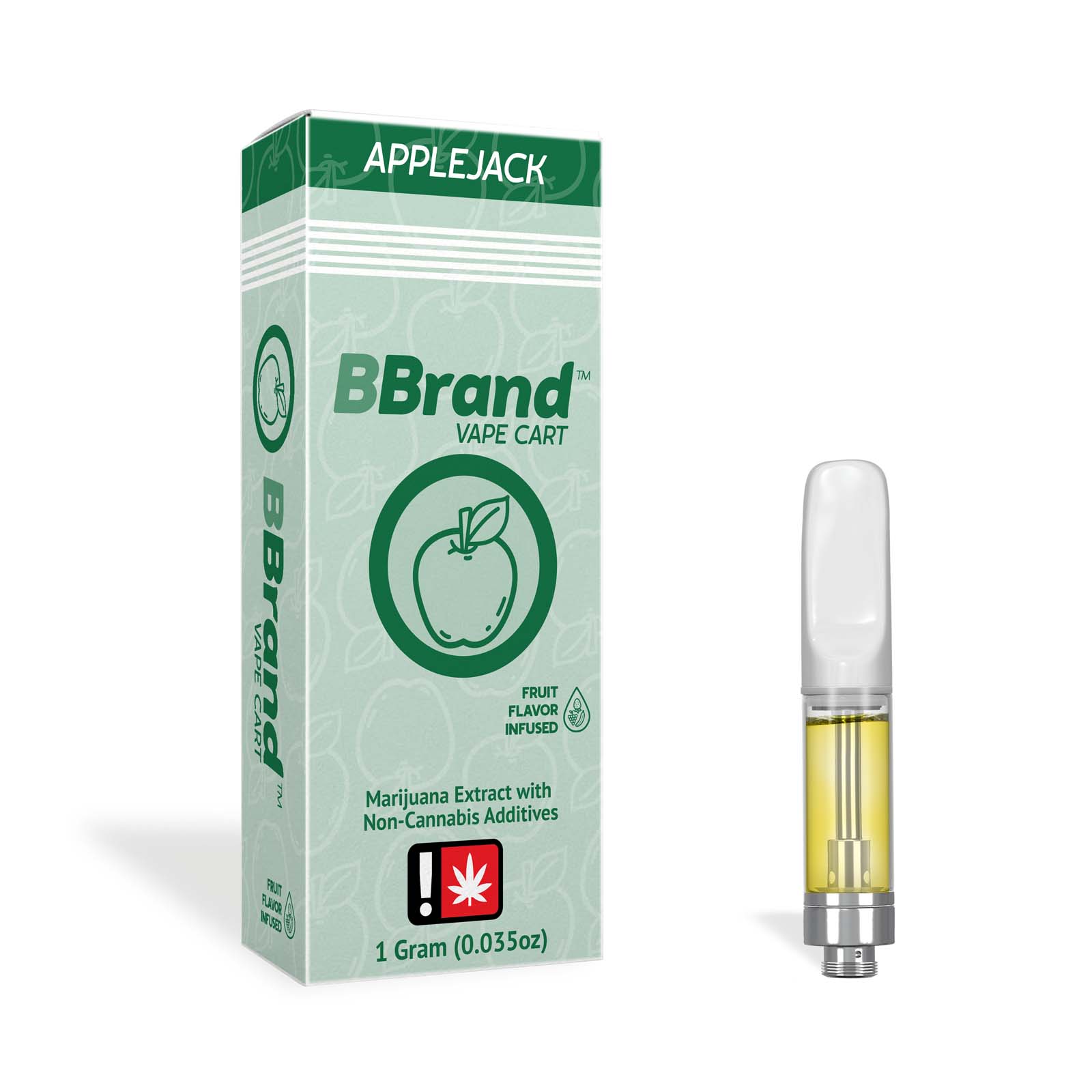 Photograph of product: Apple Jack Flavor Infused Cartridge | 1g