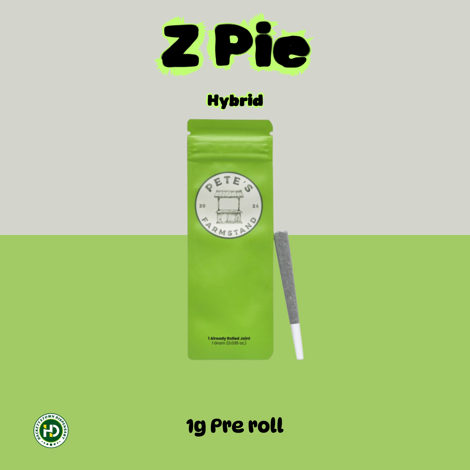 Photograph of product: Pete's Farmstand Pre | Z Pie | 1g (Hybrid)