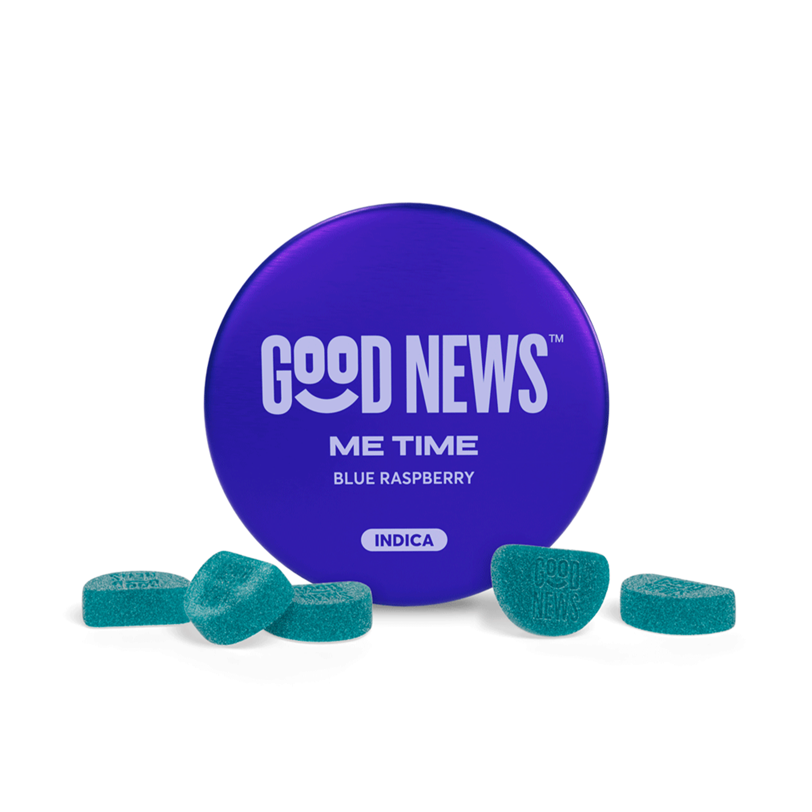 Photograph of product: Good News Gummies Me Time Blue Raspberry (I) 100mg