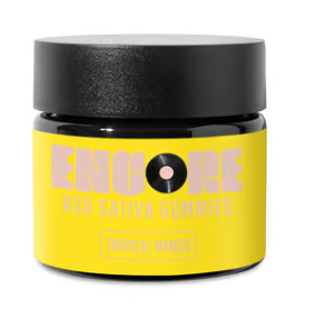 Photograph of product: Encore | Tropical Mango Oui'd Gummies 100mg