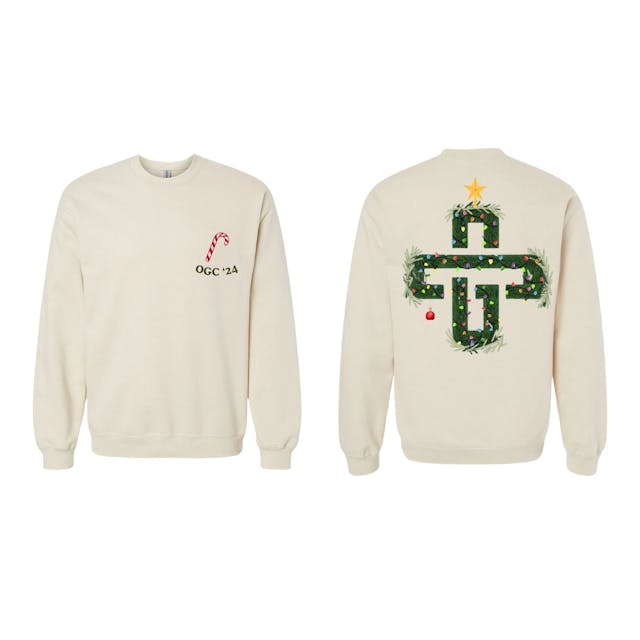 Photograph of product: OGC 2024 Holiday Crew Sweater - Cream - 