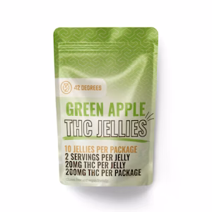 Photograph of product: Jellies | Gummy | Green Apple | 200mg