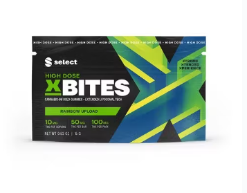 Photograph of product: Select | X Bites | Rainbow Upload | 2 Pack | 100MG