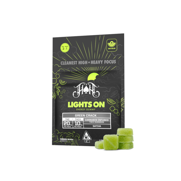 Photograph of product: Heavy Hitters- Lights On Green Crack-  2:1 TH-oui-TH-ouiV Gummy