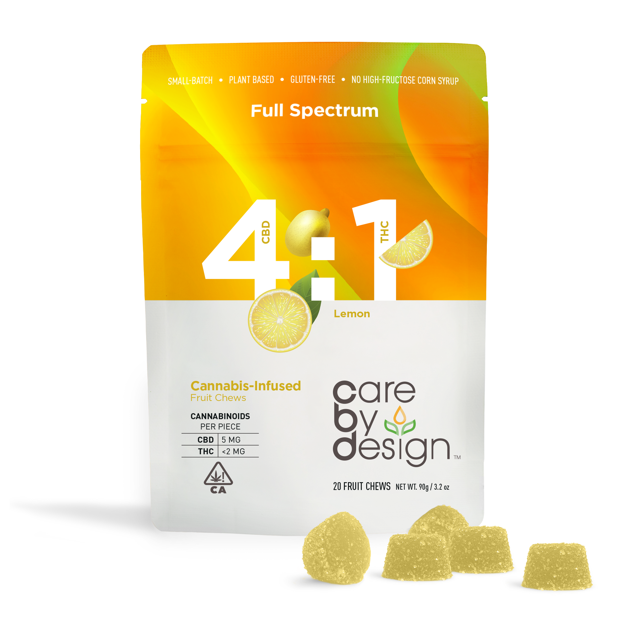 Photograph of product: 4:1 CBD Lemon Gummies 20-Pack