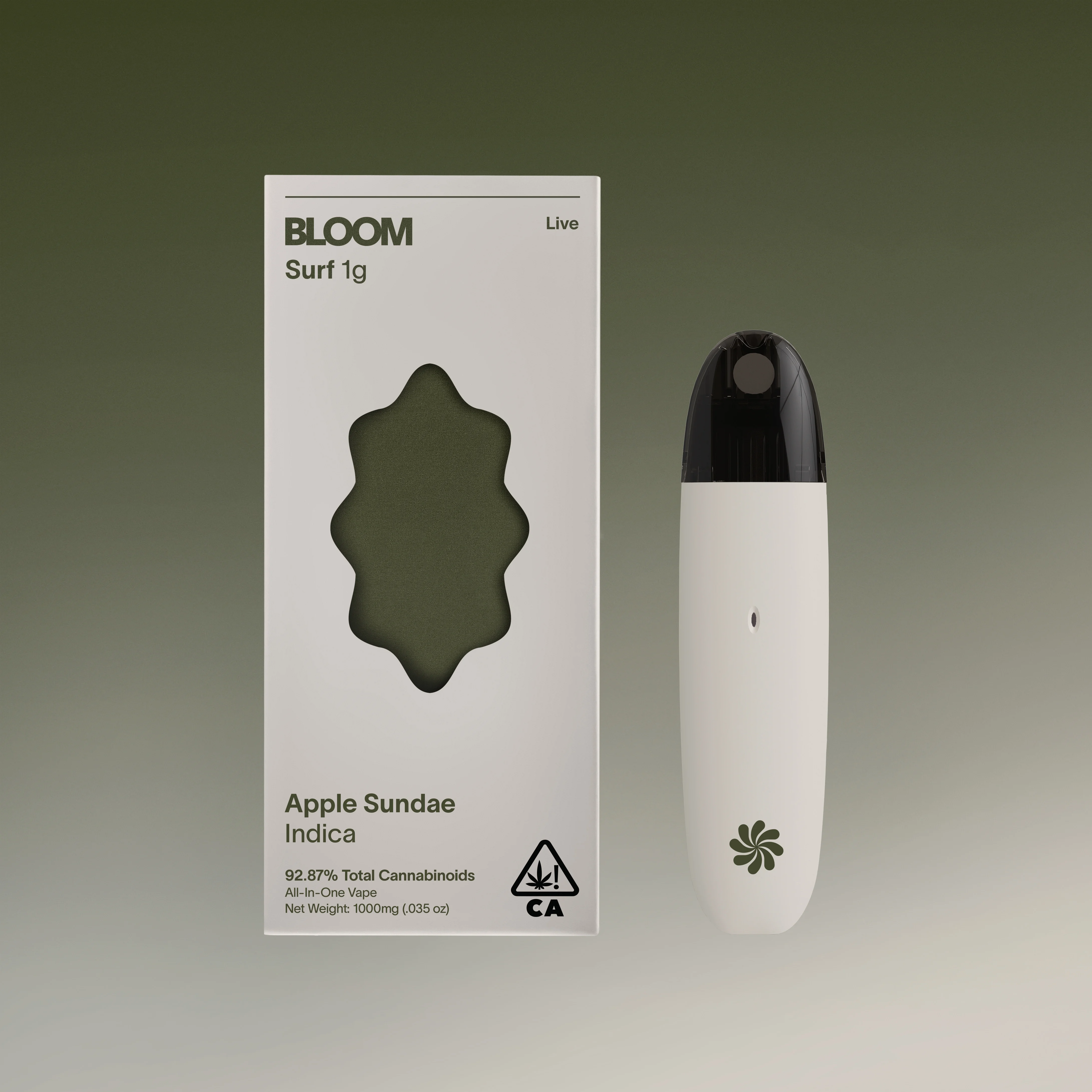 Photograph of Product: Bloom - Apple Sundae Live Resin Disposable Vape - 1g