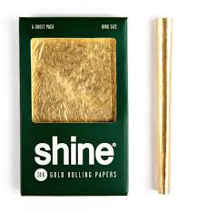 Photograph of Product: Shine 24k Gold 1.25 single sheet rolling paper