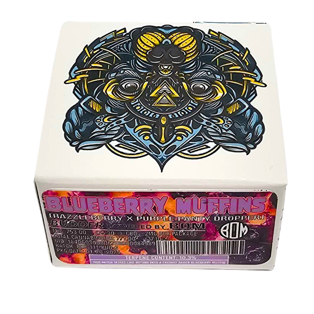 Photograph of product: BLUEBERRY MUFFINS LIVE RESIN BUDDER