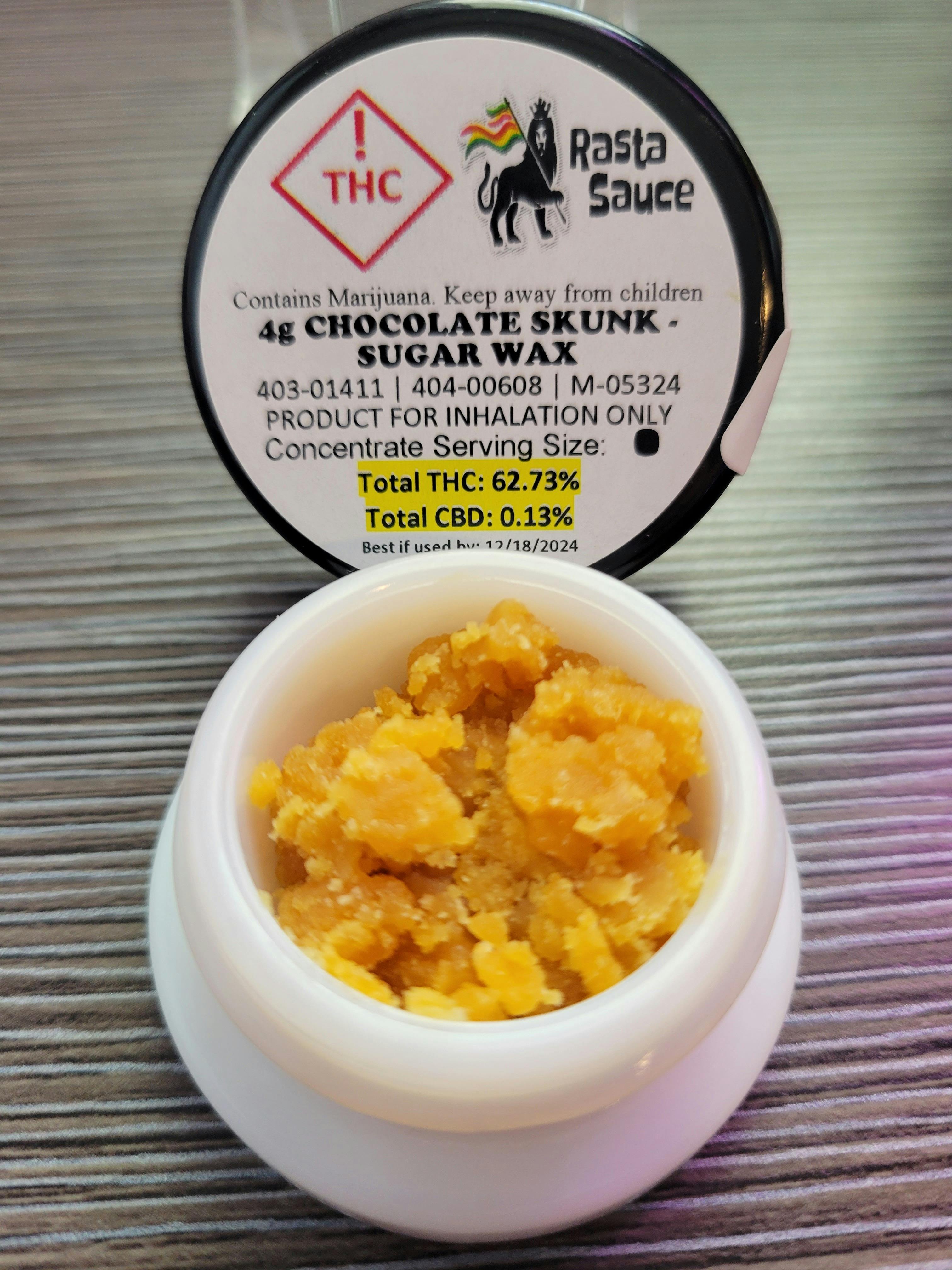 Photograph of product: 4g Bucket - Chocolate Skunk sugar wax