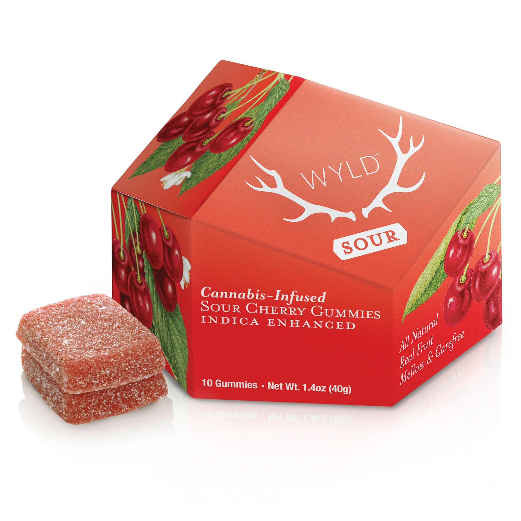Photograph of product: Wyld Sour Cherry Gummies 200mg Rec