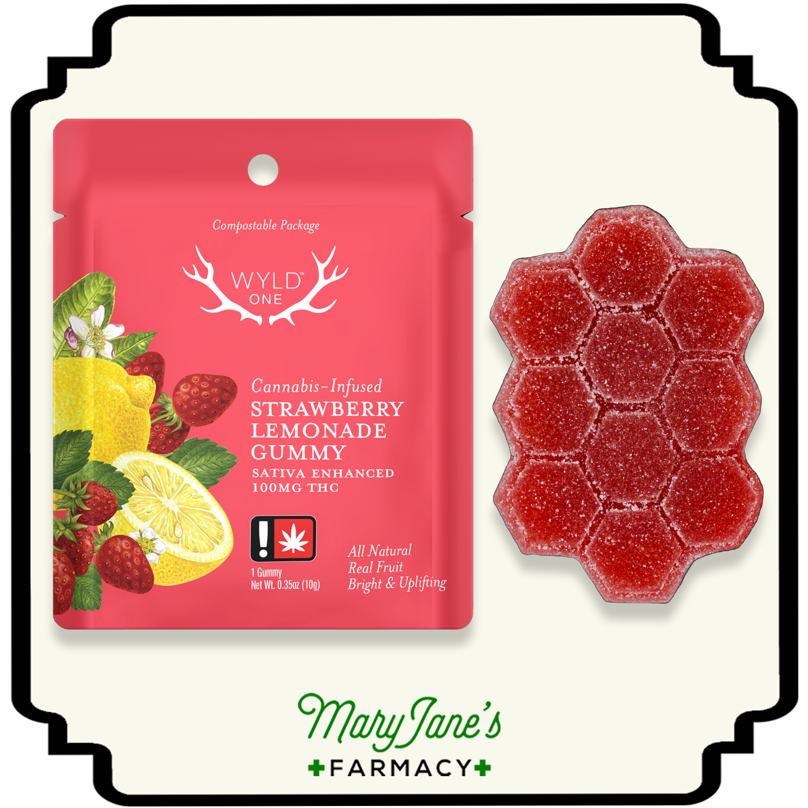 Photograph of product: Strawberry Lemonade Oui'd Enhanced Gummy | 100mg