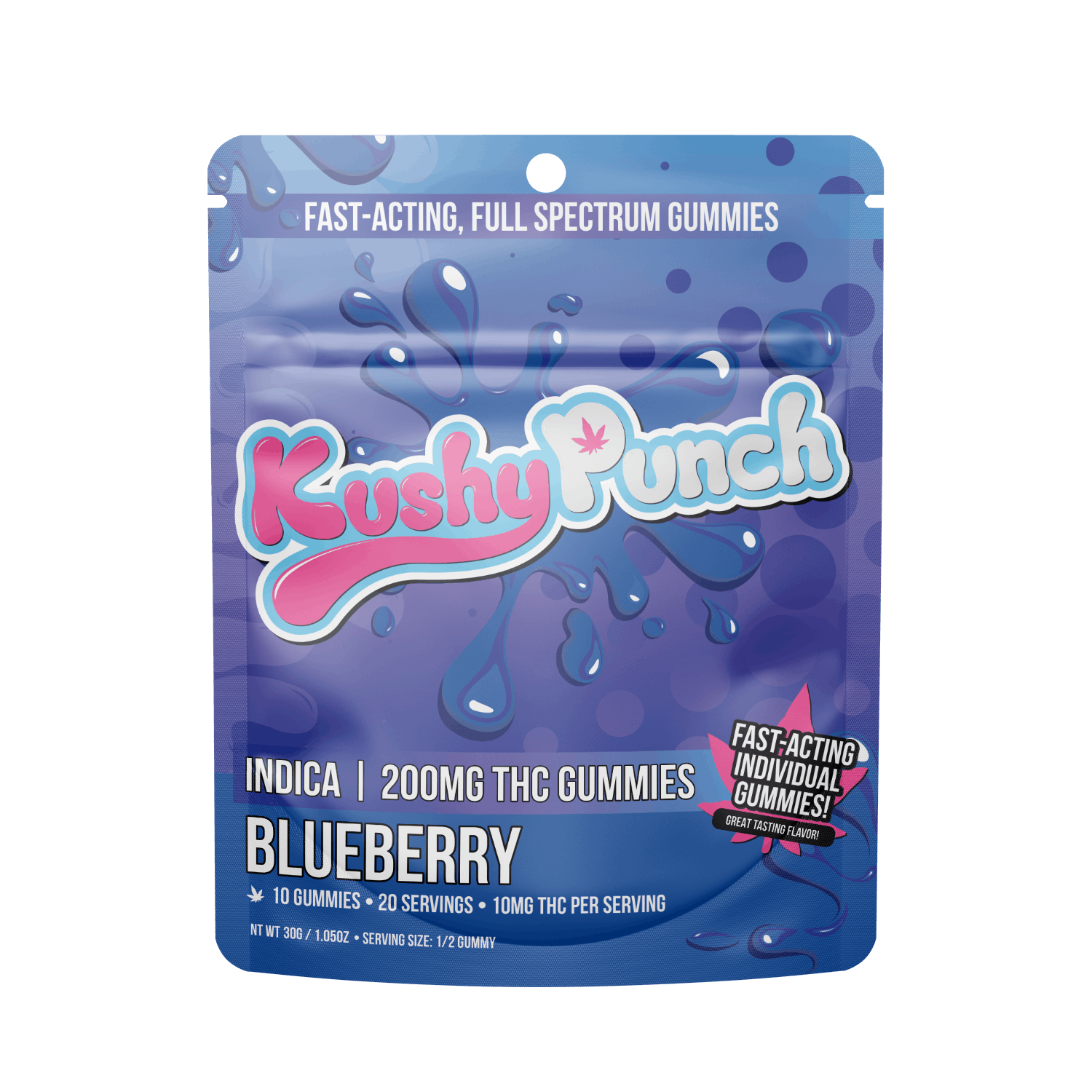 Photograph of product: Kushy Punch - Blueberry 200mg