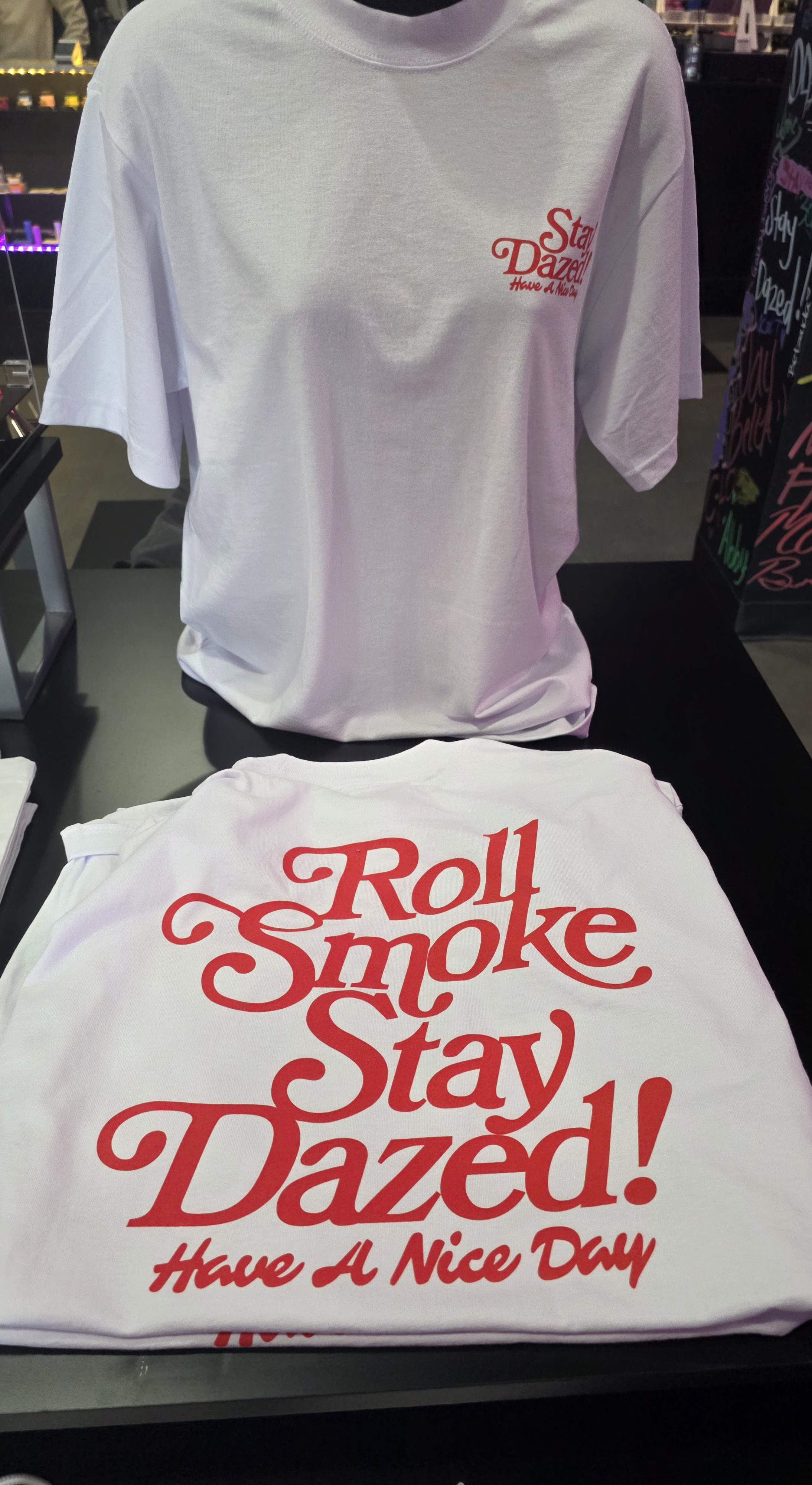 Photograph of product: Roll Smoke Stay Dazed White Shirts