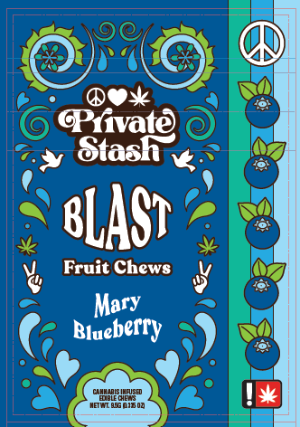 Photograph of product: Mary Blueberry Fruit Chew | 2pk
