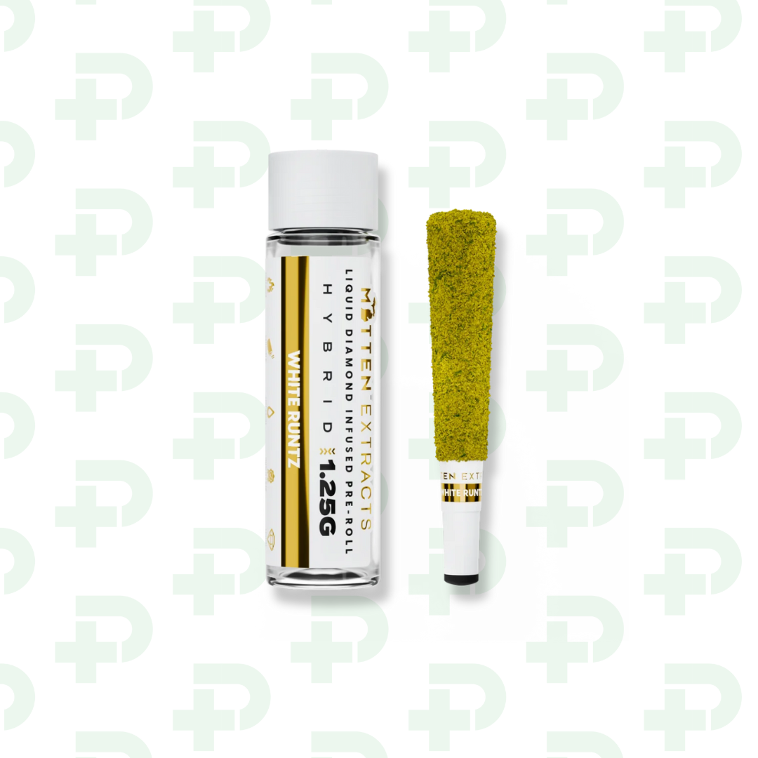 Photograph of product: Mitten Extracts Infused Preroll - Hybrid - White Runtz