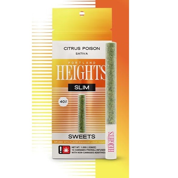 Photograph of product: Portland Heights > SWEETS Slims 1g > Hybrid > Peach OG