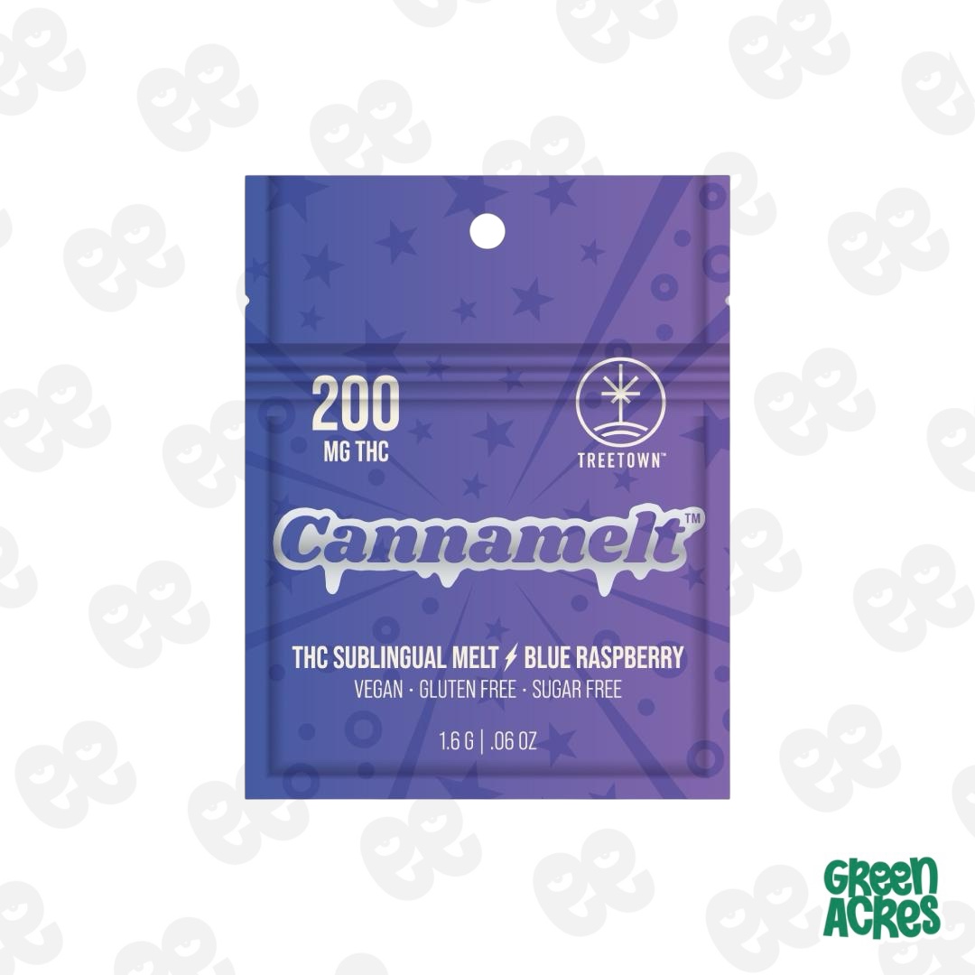 Photograph of product: Tree Town: Blue Raspberry 200MG Canna Melt Gummies