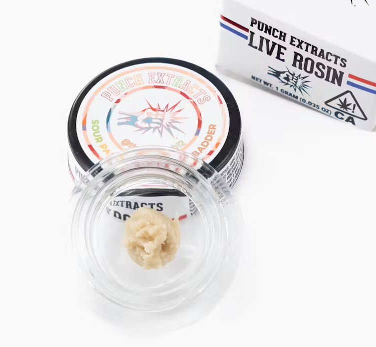 Photograph of Product: Sour Papaya Sherbert (Tier 3) Live ROSIN Badder 1g - Punch Extracts