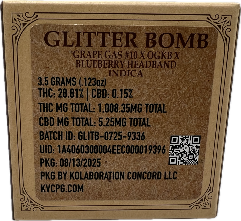 Photograph of product: Glitter Bomb 3.5g Jar - Rio Vista Farms