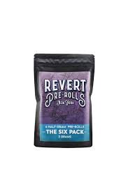 Photograph of product: Revert 6 Pack -0.5G(3G)Pre-Rolls- Godfather OG 26.30%TH-oui, Sunset Sherbert 25.10%TH-oui, Space Cake 25.30%TH-oui, Cap Junkie 25.90%TH-oui, Spritzer 26.10%TH-oui, & Pink Starburst 25.70%TH-oui