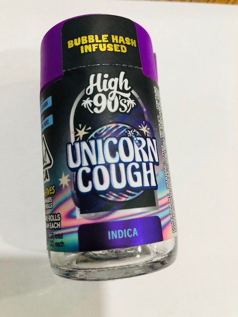 Photograph of product: UNICORN COUGH 2.5G 5 PACK INFUSED PREROLL - 2.5 G